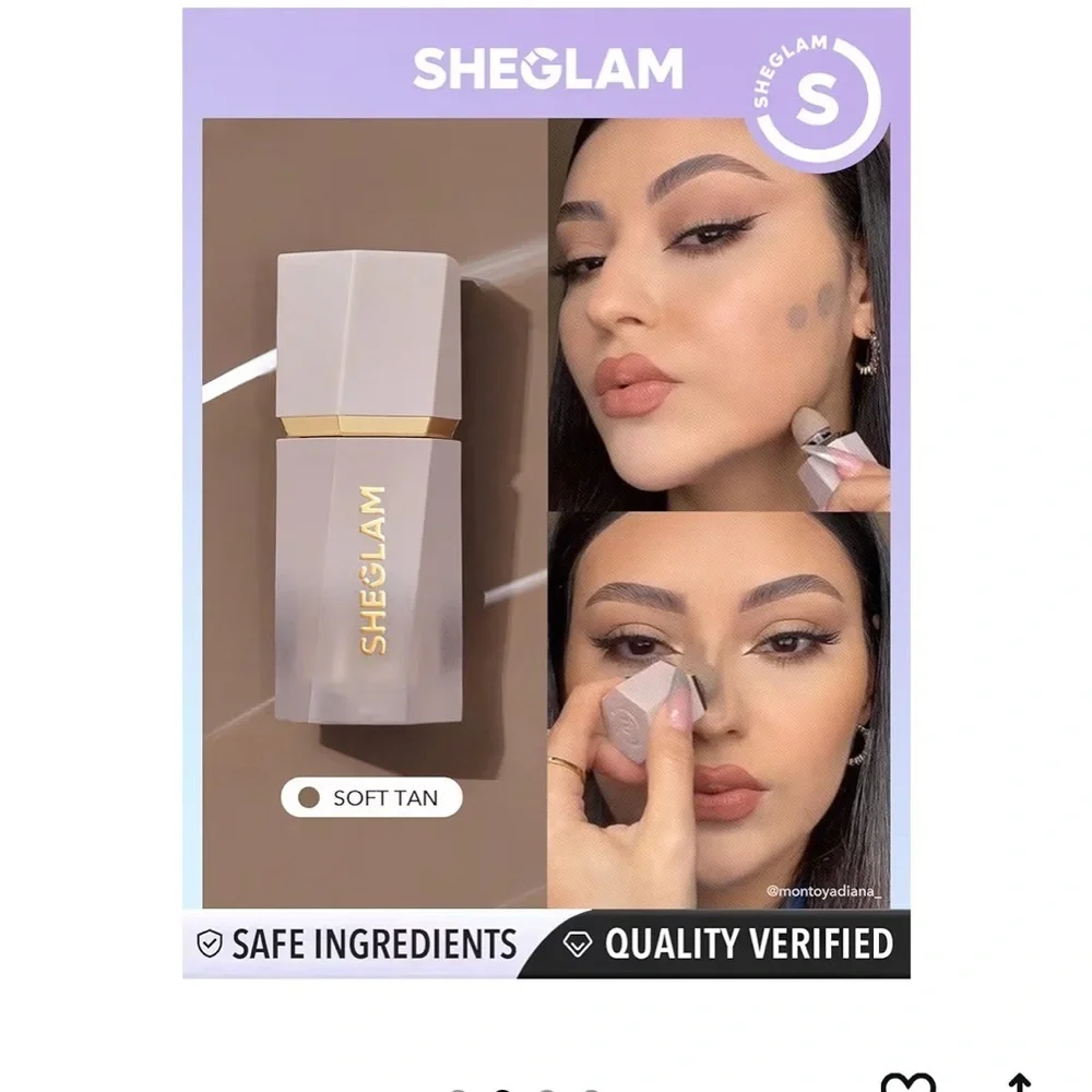 SHEGLAM Sun Sculpt Liquid Contour Stick Cream Bronzer, Soft Tan cool tone